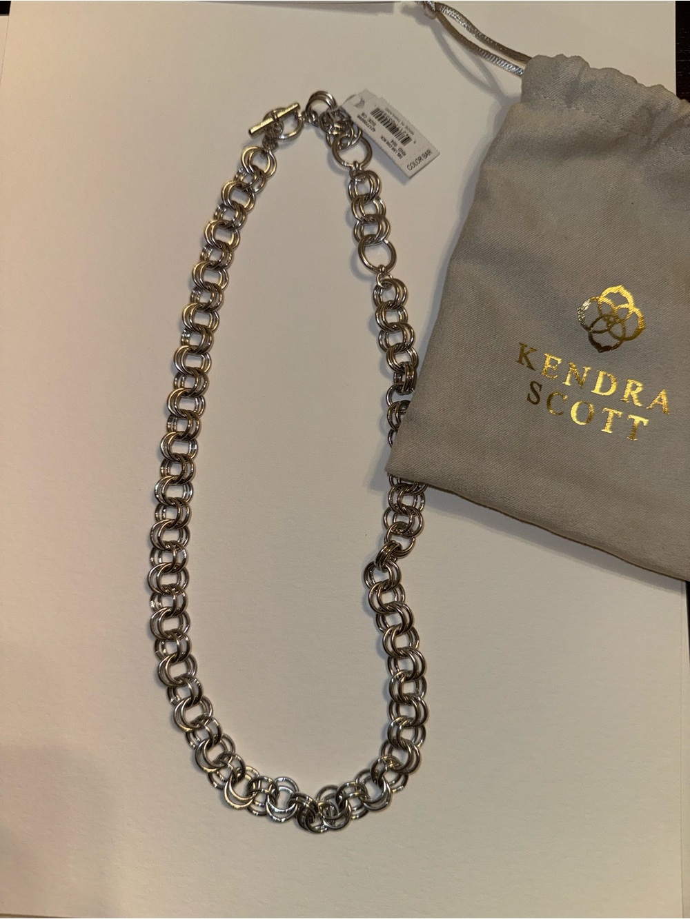 Kendra Scott Polished Silver Link Necklace